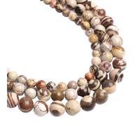 LLMWFA Zebra Jaspers Beads, Matte Dull/Polish White Black Green Red Grey Blue Natural Stone, 4-12mm Spacer(Green,8mm x 46)