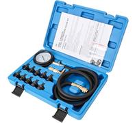 LLNDEI Oil Pressure Tester Tool, 0-140 PSI Engine Oil Pressure Test Gauge Kit, Automatic Transmission Diagnostic Test for Cars ATVs Trucks (Blue Case)