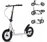 LLNWDNB XXL Big Wheel Adult City Scooter, Foldable with Handbrake, Kick Scooter for Adults and Children, 150 kg Load Capacity