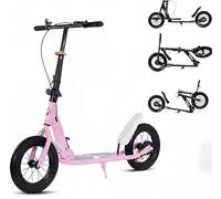 LLNWDNB XXL Big Wheel Adult City Scooter, Foldable with Handbrake, Kick Scooter for Adults and Children, 150 kg Load Capacity
