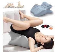 LLNWYGEB 27° Couples Pillow - Intimacy Enhancer & Comfort Support Pillow for Couples, Memory Foam Sweet Spot Pillow Wedge, Includes Earplugs & Eye Mask,blue