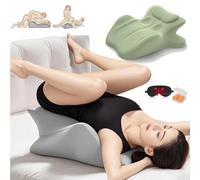 LLNWYGEB 27° Couples Pillow - Memory Foam Intimacy Wedge& Sweet Spot Positions, Comfort & Body Alignment Support - Includes Eye Mask & Earplugs,green