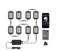 LLNWYGEB LED Rock Lights Remote APP Control RGB Undergolw Decorative Ambient Lamps for Offroad SUV ATV UTV Neon Underbody 12V,8 in 1