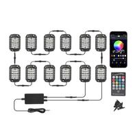 LLNWYGEB LED Rock Lights Remote APP Control RGB Undergolw Decorative Ambient Lamps for Offroad SUV ATV UTV Neon Underbody 12V,12 in 1