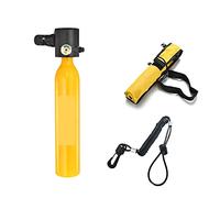 LLOOPK Scuba Tank, 0.5L Mini Oxygen Cylinder Diving Teaching Underwater Breathing Equipment(Giallo)