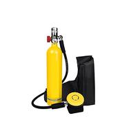 LLOOPK Scuba Tank, 1000ML Fire Emergency Handheld Oxygen Cylinder 20MPA Divers Snorkeling Respirator(Package-A Yellow)