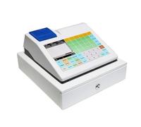 LLOOPK Smart Small Cash Register, 11-inch Touch Screen English Fast Food Milk Tea Electronic Cash Register(Bianco)