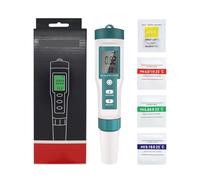 LLOOPK TDS Tester, 7 In 1 Water Quality Monitor PH Meter Salinity Testers Temp Detector Tool for Pool Filter Aquariums(Without Backlight)