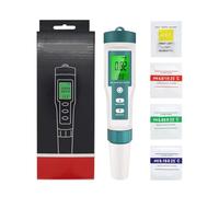 LLOOPK TDS Tester, 7 In 1 Water Quality Monitor PH Meter Salinity Testers Temp Detector Tool for Pool Filter Aquariums(Meter With Backlight)