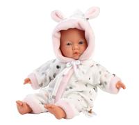 Llorens 1063313 Irena Doll with Blue Eyes and Soft Body, Baby Doll Including Fluffy Romper and Dummy, Doll Girl, New Born, 31 cm