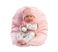 Llorens 1063504 Bimba Doll with Blue Eyes and Soft Body, Baby Doll Including Outfit and Cuddly Cushion, Doll Girl, New Born, 35 cm