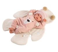 Llorens - RN Newborn Llorona Doll 36 cm Pink Bear Soft Touch 40 cm, Multicoloured (63644)