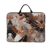 LLOTPQ 14in Laptop Case Sleeve Bag - Marble Texture Copper Splatter Full Print Design For Business Trips, Commuting With Accessory Pocket
