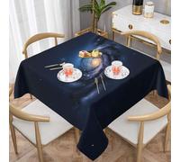 LLOTPQ 60"x60" Tablecloth â€“ Square Universe Milky Way Galaxy Print Dining Table Cover, Perfect for Kitchen Decor, Coffee Table, and Picnics