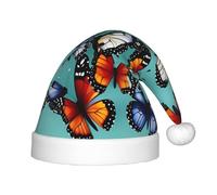 LLOTPQ Christmas Hat for Kids - Festive Santa Hat with Butterfly and cello Print Design, Perfect for Holiday Parties and Winter Wear