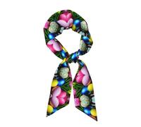 LLOTPQ Colorful Easter Eggs Print Women's Fashion Scarf - Lightweight & Breathable, Versatile Use for Travel, Photos, Hijab, and More
