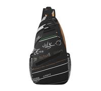 LLOTPQ Cross Chest Bag â€“ Unisex Movies Clapperboard Pattern Print Travel Sling Backpack, Diagonally Worn Daypack for Hiking & Daily Commute