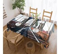 LLOTPQ Elegant Brooklyn Bridge Print Tablecloth â€“ Rectangle Kitchen Decor, Table Cover for Dining, Coffee, and Office Tables