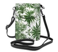 LLOTPQ Flowering Herbs and Herbaceous Plants Print Small Cell Phone Purse â€“ Roomy Wallet, Leather Crossbody Bag for Women, Perfect for Daily Life