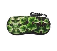 LLOTPQ Ivy Blossoms Tree Printed Glasses Case - Soft Zipper Eyeglass Protective Holder Box, Multi-Use Wallet and Jewelry Bag