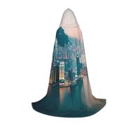 LLOTPQ L Unisex Hong Kong Print Hooded Cape Costume for Halloween