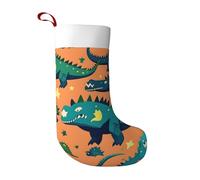 LLOTPQ Large Dinosaur Print Christmas Stocking – Holiday Party Decoration for Fireplace, Xmas Tree & Home