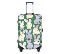 LLOTPQ M Suitcase Cover Protector – Many Bunny Cute Print Luggage Case for Women & Girls, Travel Accessories, Aesthetic Tags