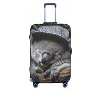 LLOTPQ M Suitcase Cover Protector â€“ Sleeping Koala Cap Print Luggage Case for Women & Girls, Travel Accessories, Aesthetic Tags