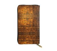 LLOTPQ Native American Print Leather Wallet - Stylish Thin Clutch, Lightweight Design - Long Bifold Wallet with Coin Pocket