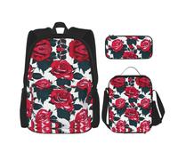 LLOTPQ Rose Flower Floral Picture Print School Bag, 15 Inch Laptop Backpack