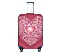 LLOTPQ S Suitcase Cover Protector â€“ Romantic Heart Print Luggage Case for Women & Girls, Travel Accessories, Aesthetic Tags