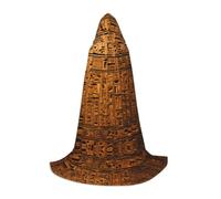 LLOTPQ S Unisex Native American Print Hooded Cape Costume for Halloween
