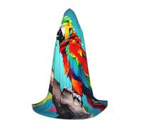 LLOTPQ S Unisex Parrots On Tree Print Hooded Cape Costume for Halloween