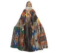 LLOTPQ Unisex Adult Halloween Hooded Cloak - Elephant Print Witch Capa, Comfortable Jedi Wizard Magician Themed Costume