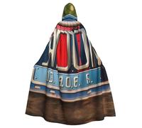 LLOTPQ Unisex Adult Halloween Hooded Cloak - Old License picture Print Witch Capa, Comfortable Jedi Wizard Magician Themed Costume