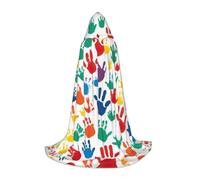 LLOTPQ Unisex Hand Print Print Hooded Cape for Halloween Party | Christmas Cosplay Robe Decorative Comfortable Comfort jedi wizard Witch Vampire Grim Reaper Dark Princess Mage