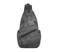 LLOTPQ Unisex math symbols pattern Print Cross Chest Bag - Lightweight Travel Sling Backpack, Perfect for Hiking, and Everyday Use