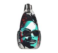 LLOTPQ Unisex Music Note Print Cross Chest Bag - Lightweight Travel Sling Backpack, Perfect for Hiking, and Everyday Use