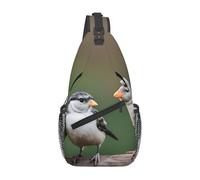 LLOTPQ Unisex three birds Print Cross Chest Bag - Lightweight Travel Sling Backpack, Perfect for Hiking, and Everyday Use