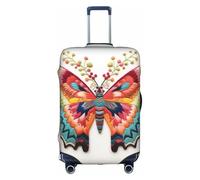 LLOTPQ XL Suitcase Cover Protector â€“ Embroidery Colorful Butterfly Print Luggage Case for Women & Girls, Travel Accessories, Aesthetic Tags