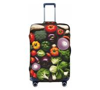 LLOTPQ XL Suitcase Cover Protector â€“ Introduction of Various Vegetables Print Luggage Case for Women & Girls, Travel Accessories, Aesthetic Tags