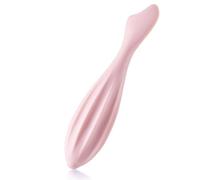 LLOUSSAK Pink Silicone Face Massage Roller, Face Roller, Face Massager, Practical Face Massage Roller, Scrape Massager for Face Massage, Skin Tightening, Soothing Muscles