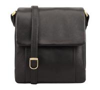 Lloyd Baker Genuine Leather Crossbody Bag, Soft Shoulder Handbag with Adjustable Strap, Compact Size with Multiple Compartments, RAISA (BLACK)