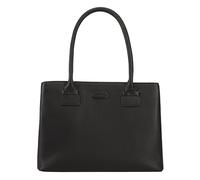 Lloyd Baker London - DAISSY Leather Shoulder Bag: Women's Modern Classic Design in 100% Genuine Full Grain Leather with Triple Compartments- JET BLACK (Black)