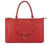 Lloyd Baker London - DARIAH Leather Tote Bag: Women's Classic and Modern Design in 100% Genuine Full Grain Leather with a Full Zip Closure- SAMBA (Red)