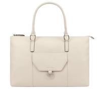 Lloyd Baker London - DARIAH Leather Tote Bag: Women's Classic and Modern Design in 100% Genuine Full Grain Leather with a Full Zip Closure- BLANC DE BLANC (White)