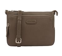 Lloyd Baker London - DEVAL Double-Zip Leather Crossbody Bag: Women's Functional Design in 100% Genuine Full-Grain Leather- MAJOR BROWN (Taupe Brown)
