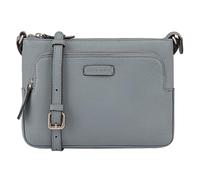 Lloyd Baker London - DEVAL Double-Zip Leather Crossbody Bag: Women's Functional Design in 100% Genuine Full-Grain Leather- CITADEL (Light Blue)
