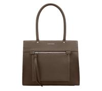 Lloyd Baker London - DIXIE Leather Shoulder Bag: Women's Medium Zip-Top Shoulder Bag in 100% Genuine Full Grain Leather with a Modern Design- CANTEEN (Taupe Brown)