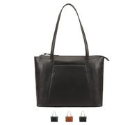Lloyd Baker London Genuine Leather Spacious Tote Shoulder Work Bag | Catria (Black)